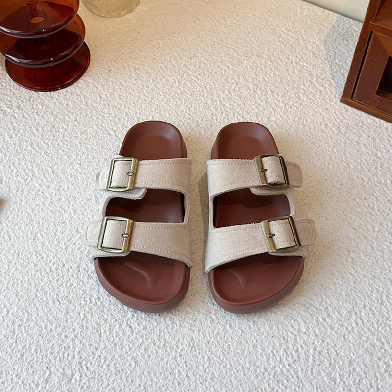 Gyerekek nyári szandálok | Nubuk felsőrész, gumírozott talp | Anti-slip, kopásálló | 4–16 éveseknek