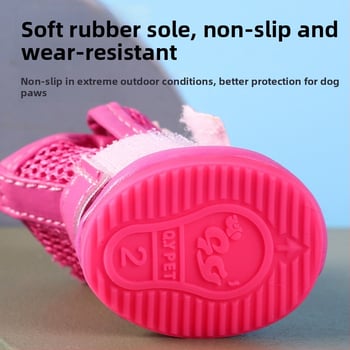 Kutyacipők – hálós és PVC anyag, casual stílus, csúszásmentes és kopásálló