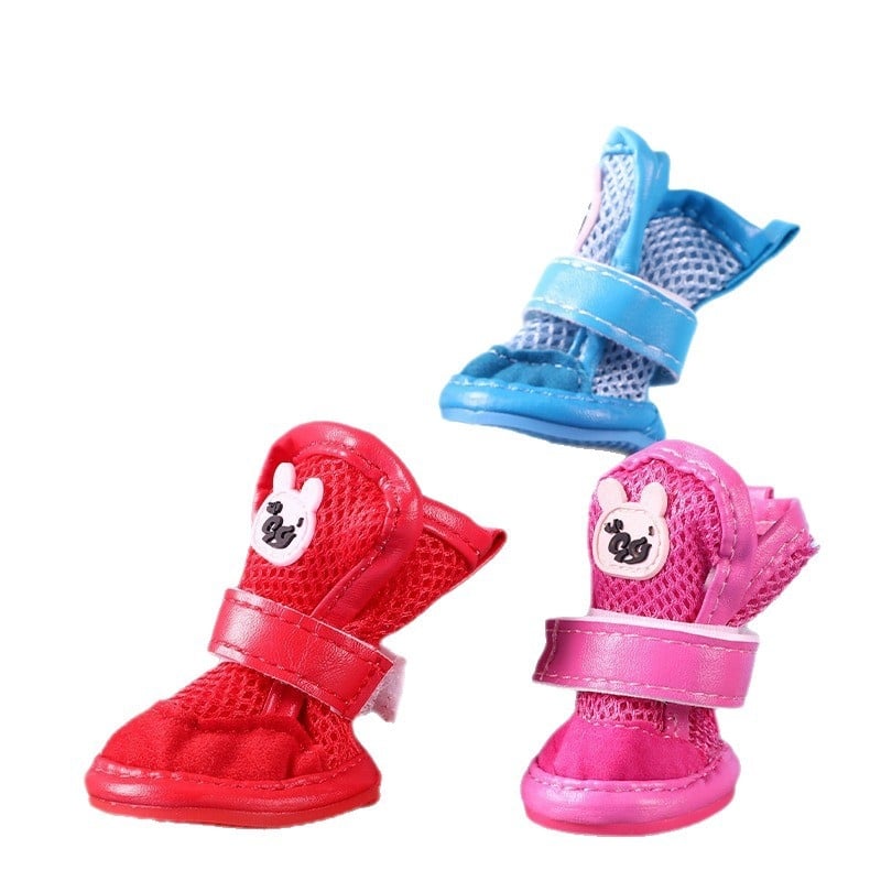 Kutyacipők – hálós és PVC anyag, casual stílus, csúszásmentes és kopásálló