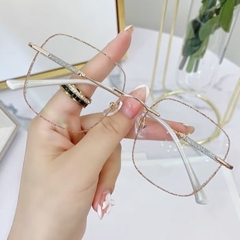 Olvasószemüveg keret nélküli, PC lencsék, anti-kék fény, sugárzás elleni védelem, rövidlátást támogat