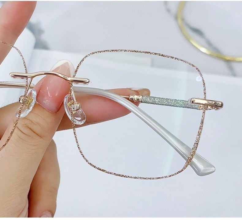 Olvasószemüveg keret nélküli, PC lencsék, anti-kék fény, sugárzás elleni védelem, rövidlátást támogat