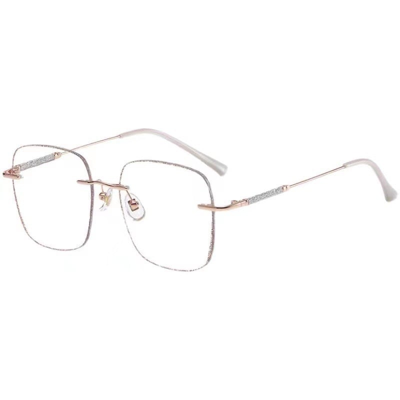 Olvasószemüveg keret nélküli, PC lencsék, anti-kék fény, sugárzás elleni védelem, rövidlátást támogat