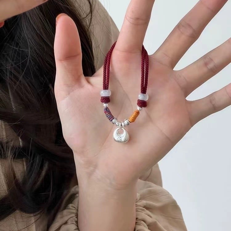 Kézzel szőtt, állítható uniszex karkötő, damilból, elektroplatálás, 2024 tavasz