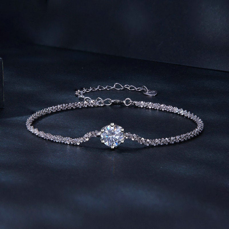 Karkötő, 925 ezüst, geometriai mintázat, elektroplatírozott, márka Leda, nők számára, egyszerű divat ékszer