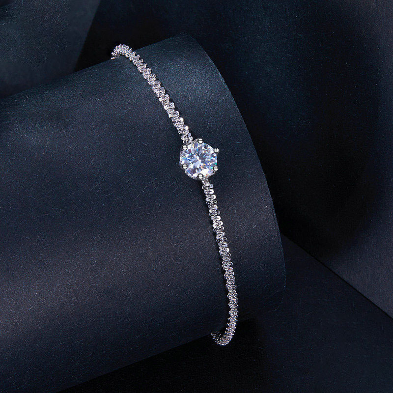 Karkötő, 925 ezüst, geometriai mintázat, elektroplatírozott, márka Leda, nők számára, egyszerű divat ékszer