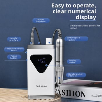 Akkumulátoros hordozható körömdörzsölő, 503-as modell, a phanpes márkától, körömfelület polírozására és elhalt bőr eltávolítására