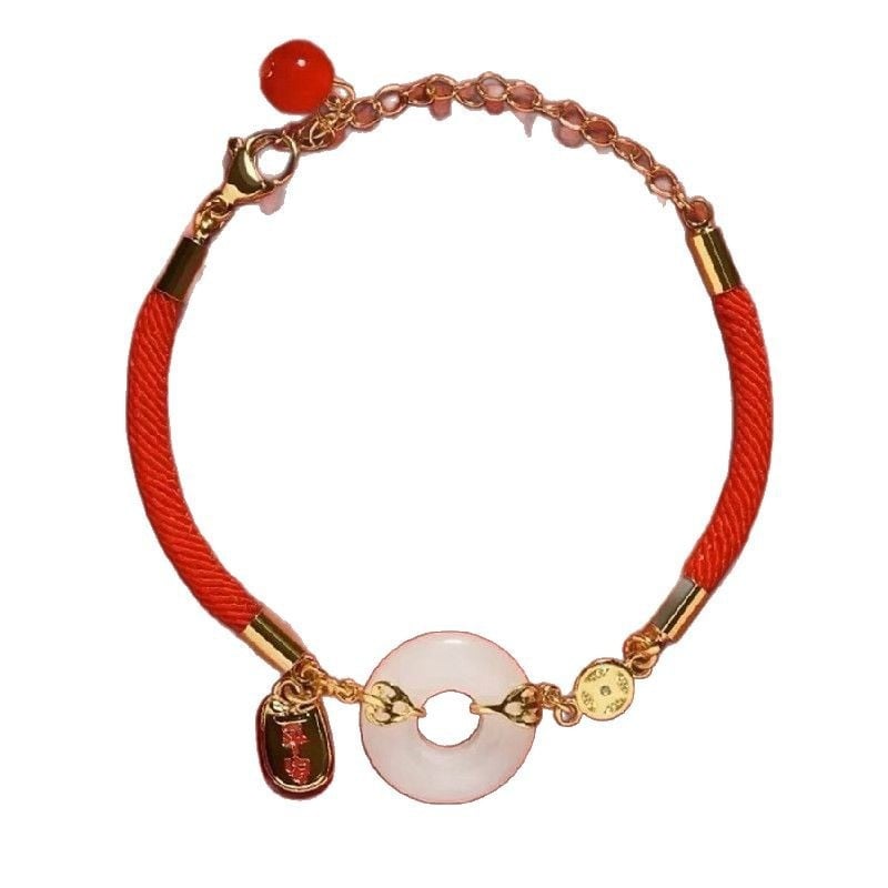 Rézből készült Ping An kapocs karkötő, kínai stílusban, 2025 tavasz, irodalmi retro