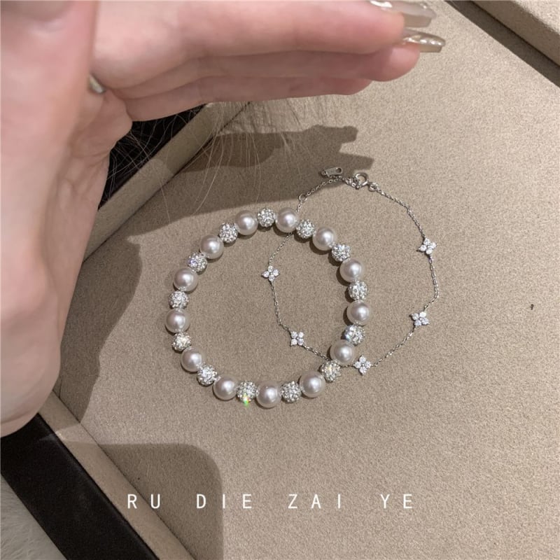 Karkötő négylevelű lóhere cirkón kövekkel, elektroplatált réz, koreai stílus, nőknek, 2025 téli kiadás