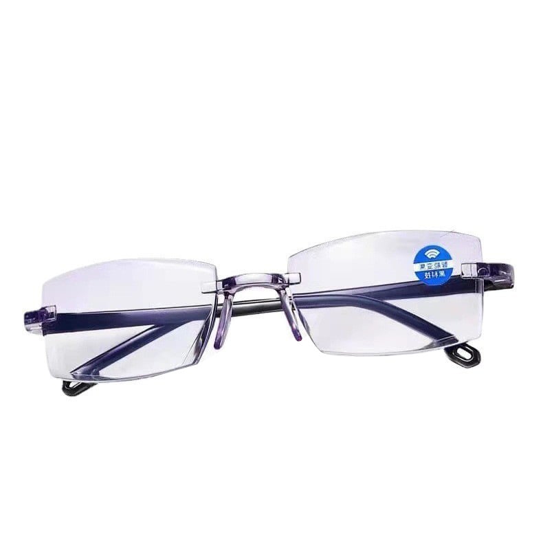 Szemüveg olvasáshoz keret nélküli, PC lencsékkel, anti-kék fény, UV védelem és anti-radiáció