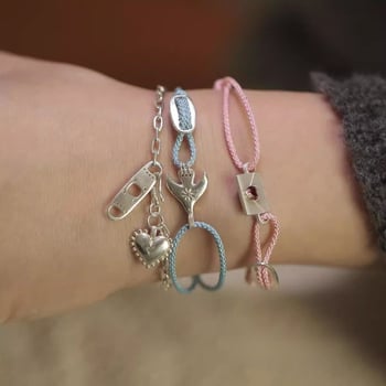 Kézzel szőtt uniszex karkötő, szív alakú (Réz • galvanizált • Uniszex • Szív alak • Nyár 2025)