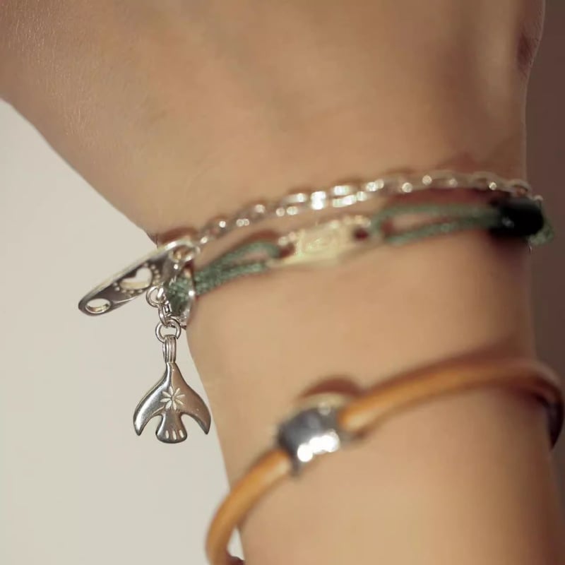 Kézzel szőtt uniszex karkötő, szív alakú (Réz • galvanizált • Uniszex • Szív alak • Nyár 2025)