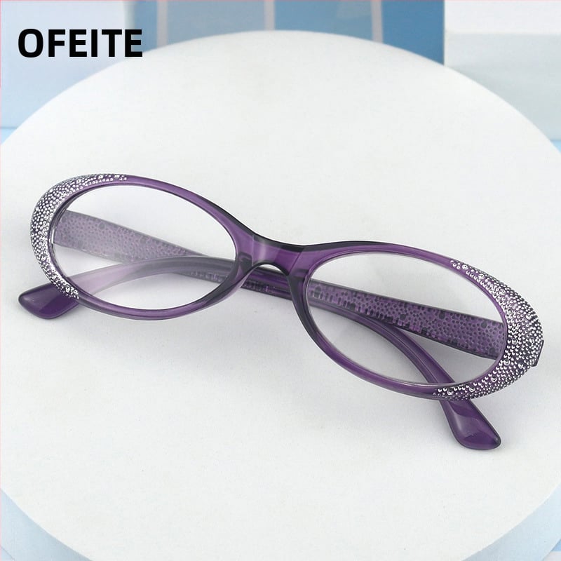 Preszbióp olvasó szemüveg ovális kerettel, PC lencsékkel és anti-kék fény védelemmel felnőtteknek