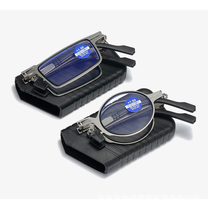 Szemüveg olvasáshoz, összecsukható, ultra könnyű, nagy felbontású, anti-kék fény és anti-sugárzás a presbyopia számára, fém keret