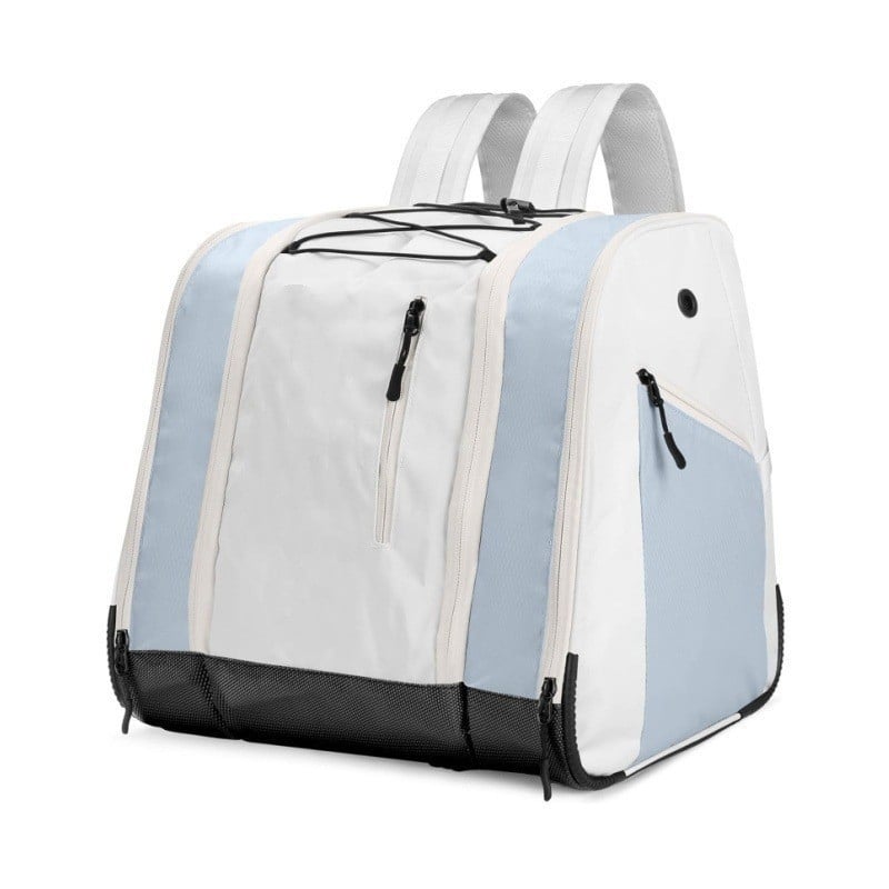 Sport hátizsák sícipő és görkorcsolya tárolására, poliészterből, lélegző, ultra könnyű, bővíthető kapacitás, görbült vállpántok