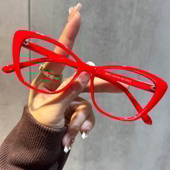 Cat-eye olvasó szemüveg anti-kék fény lencsékkel, teljes keretű műanyag keret, 2025 tavaszi megjelenés