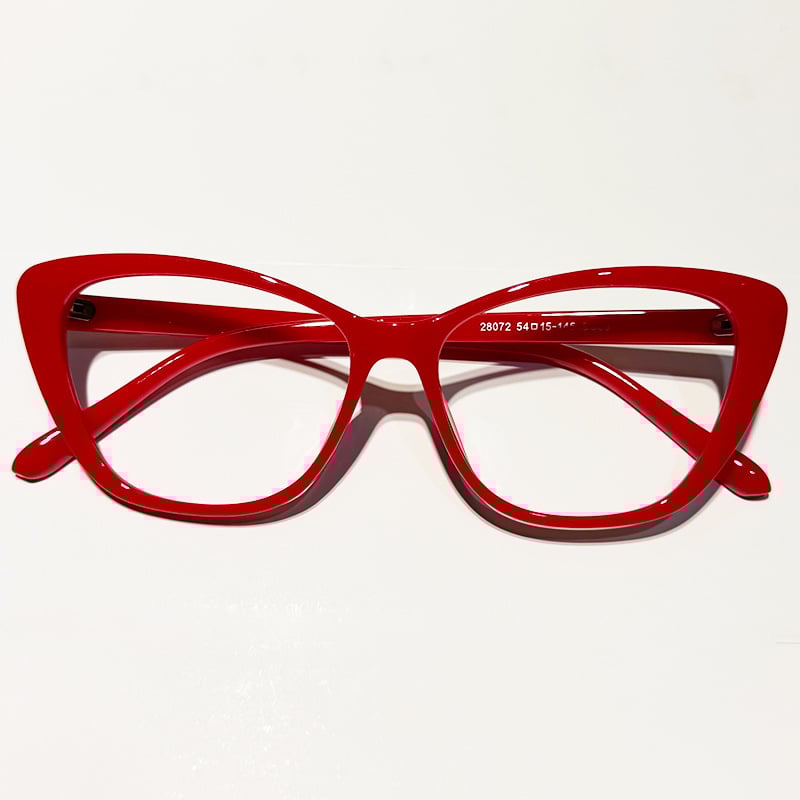 Cat-eye olvasó szemüveg anti-kék fény lencsékkel, teljes keretű műanyag keret, 2025 tavaszi megjelenés