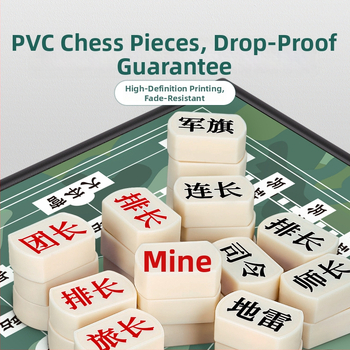 Katonai sakk készlet mágneses táblával; anyag: PVC + mágnes; sakk játék; 7–14 év közötti korosztály; csomagolás: doboz