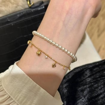 Szív alakú medálos láncos karkötő - Minimalista, Uniszex, kézre való ékszer