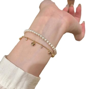 Szív alakú medálos láncos karkötő - Minimalista, Uniszex, kézre való ékszer