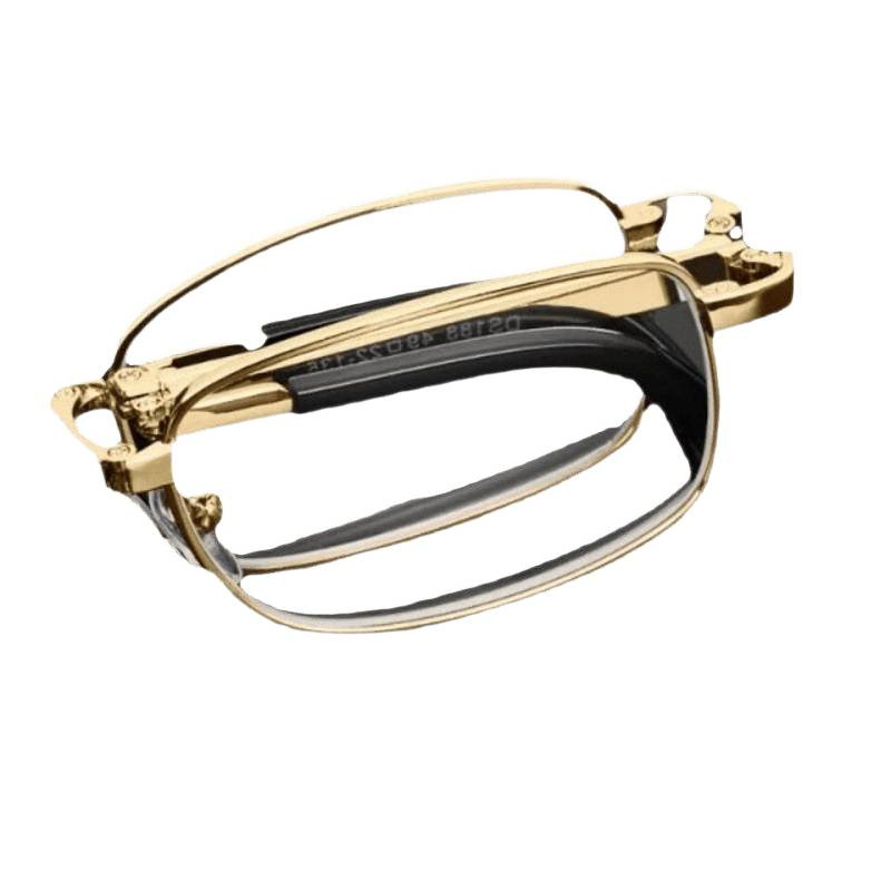 Olvasó szemüveg, összecsukható; titánium keret, műgyanta lencsék (teljes keret, 2020 tél)