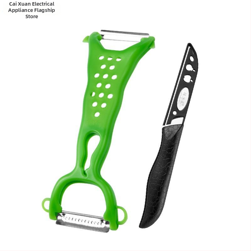 Dvojitý ošúvací nôž – multifunkčný kuchynský šúpač na ovocie a batátu (Dvojitý; Multifunkčný)