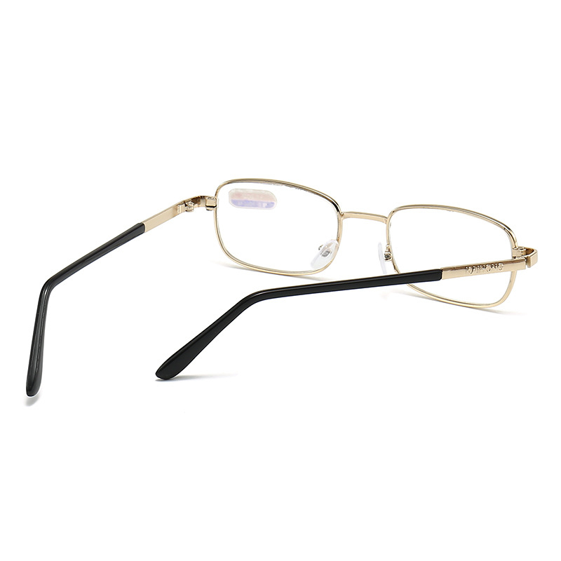 HD üveg lencséjű olvasószemüveg, karcolás- és hőálló, teljes fém keret, középkorúak és idősek számára