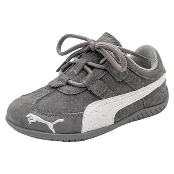 Унисексови детски спортни обувки за бягане, горна част от изкуствена кожа, гумена подметка, закопчаване с велкро, модел на ивици, дишащи и износоустойчиви за есента