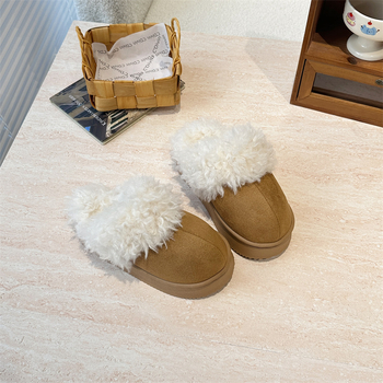 Παιδικές παντόφλες από βαμβάκι για κορίτσια, επάνω μέρος κοραλλιοφλις, σόλα PVC, ηλικίες 4–16