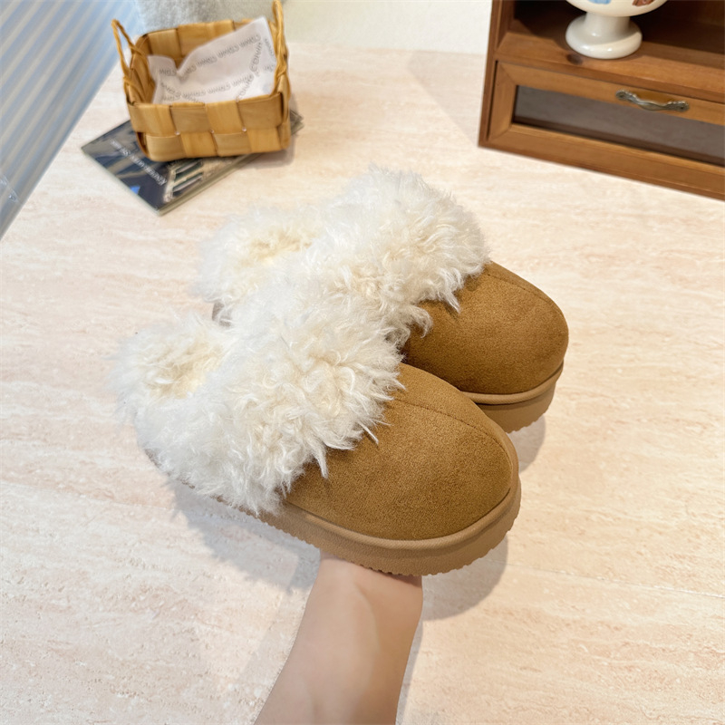 Παιδικές παντόφλες από βαμβάκι για κορίτσια, επάνω μέρος κοραλλιοφλις, σόλα PVC, ηλικίες 4–16