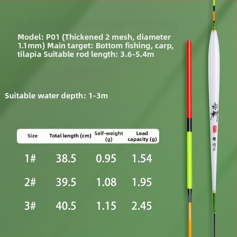 Nano anyagú horgász úszó készlet – magas érzékenység, feltűnő dizájn, teljes készlet
