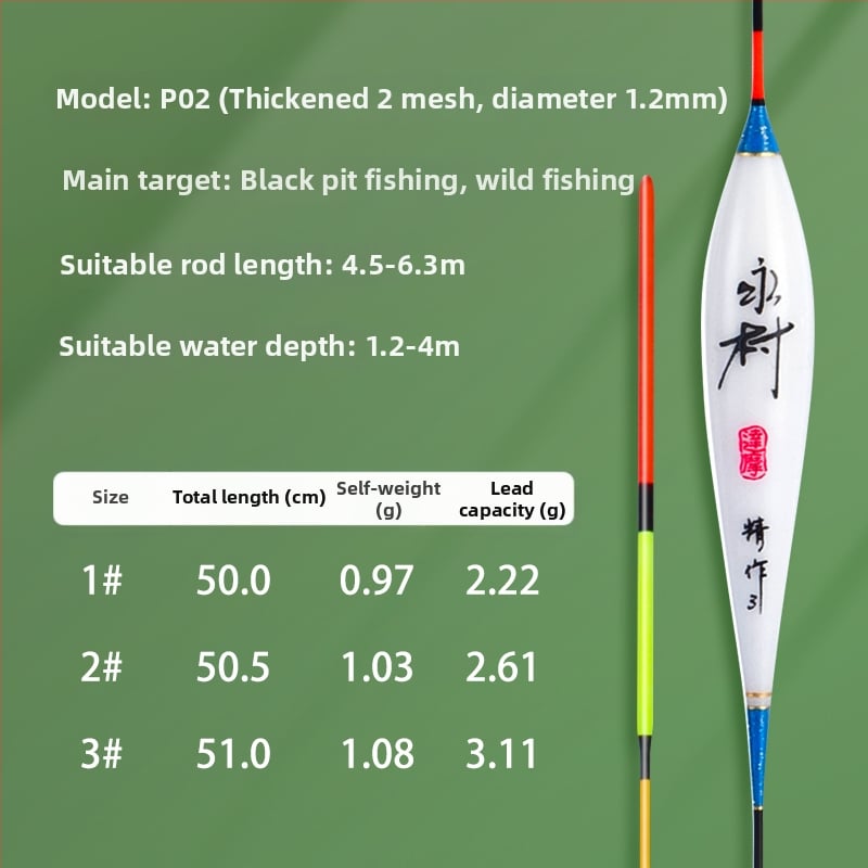 Nano anyagú horgász úszó készlet – magas érzékenység, feltűnő dizájn, teljes készlet