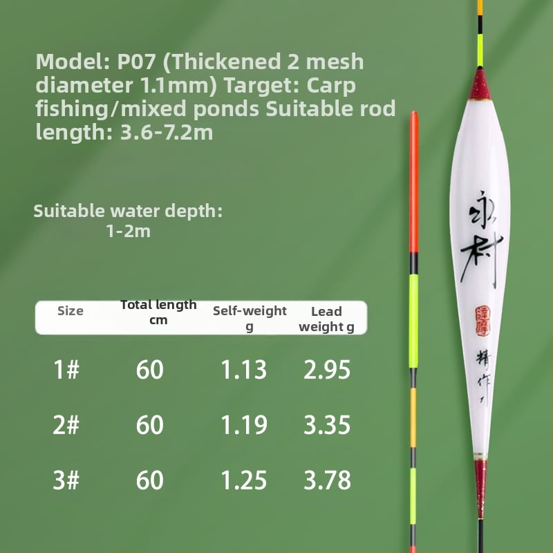Nano anyagú horgász úszó készlet – magas érzékenység, feltűnő dizájn, teljes készlet