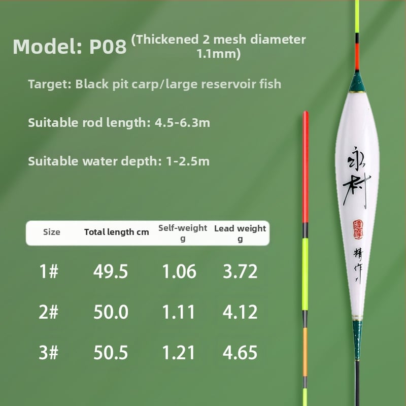 Nano anyagú horgász úszó készlet – magas érzékenység, feltűnő dizájn, teljes készlet