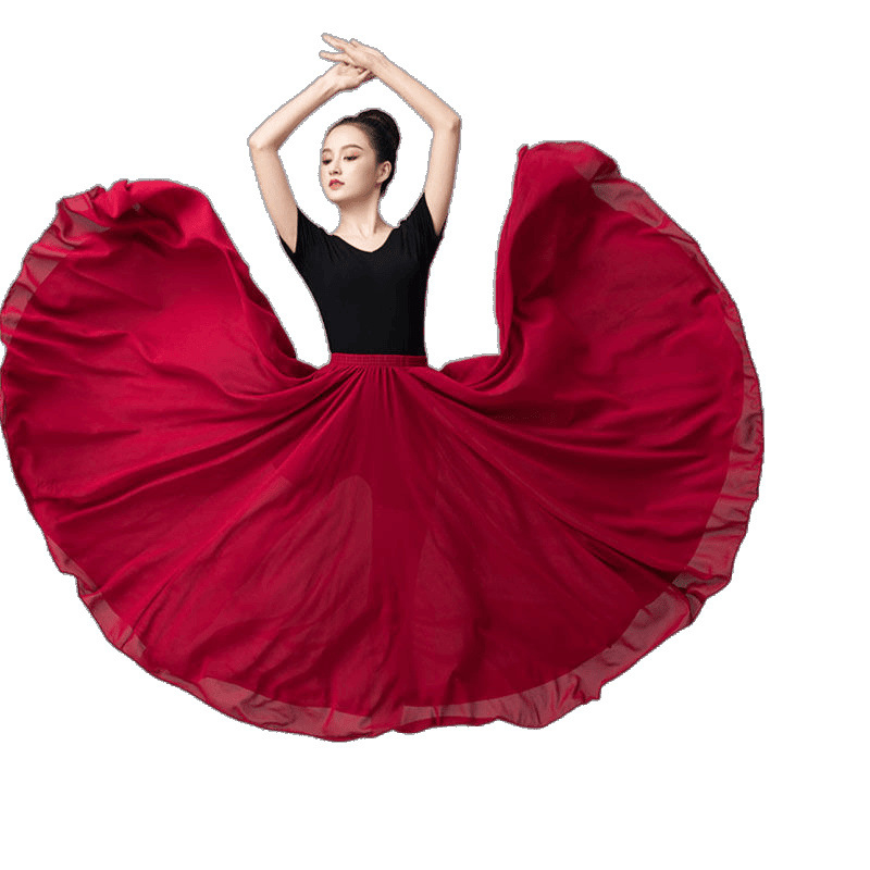 Uniszex klasszikus belly dance ruha 720° kétszintes szoknyával, pamut‑poliészter anyag (≥95% pamut), 2022 nyár