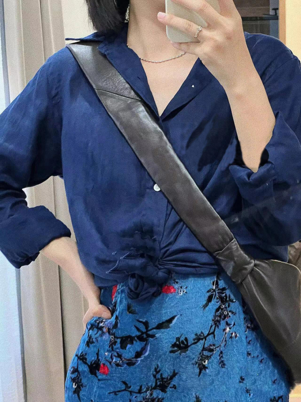 Uniszex len-kanapé hímzett polo felső, hosszú ujjú, laza szabás, UV védelem, őszi 2024