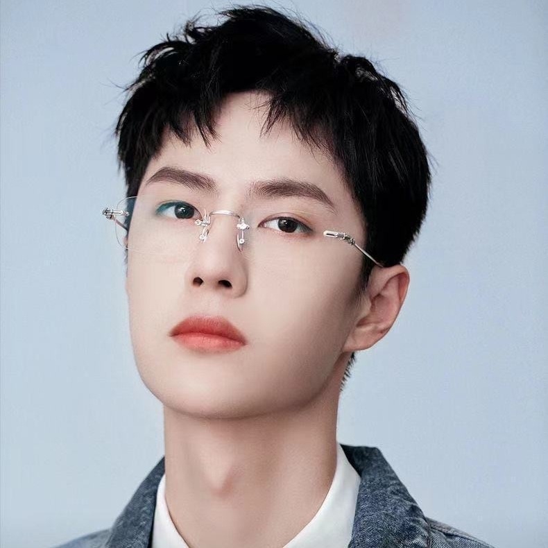 Ochelari de citit fără ramă, pătrați, cu lentile din rășină, anti-lumină albastră, cu suport pentru miopie, ramă PC și metal, lansare primăvara 2023