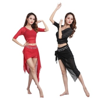 Set de practică pentru dansul burii pentru femei, Brand Butterfly, material plasă cu 55% spandex, conținutul principal al țesăturii 50–70%, Primăvara 2023