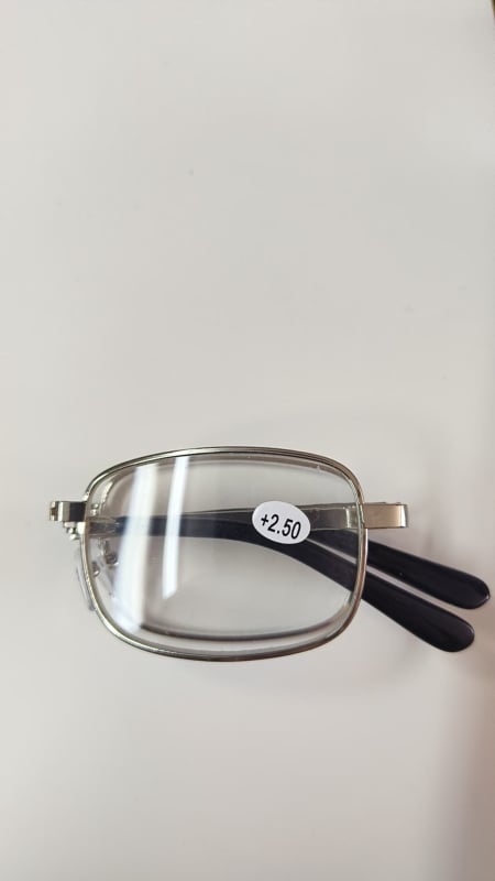 Fém négyzetes presbiópia szemüveg, HD műgyanta lencsékkel, aszférikus, anti-kék fény