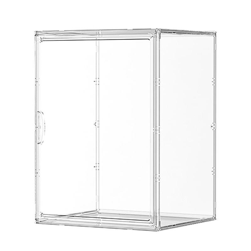 DH767 Cutie transparentă pentru încălțăminte cu capac, PET plastic, 25 L, cu compartimente, stivuibilă, rezistentă la praf