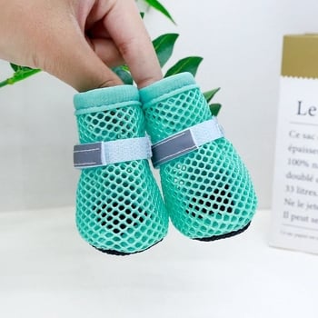 Kis testű kutyák számára nyári lélegző hálós szandáljai, gumiból készült, termikus funkció, import nélkül