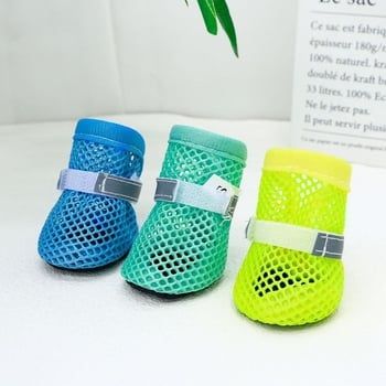Kis testű kutyák számára nyári lélegző hálós szandáljai, gumiból készült, termikus funkció, import nélkül