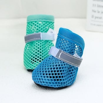 Kis testű kutyák számára nyári lélegző hálós szandáljai, gumiból készült, termikus funkció, import nélkül