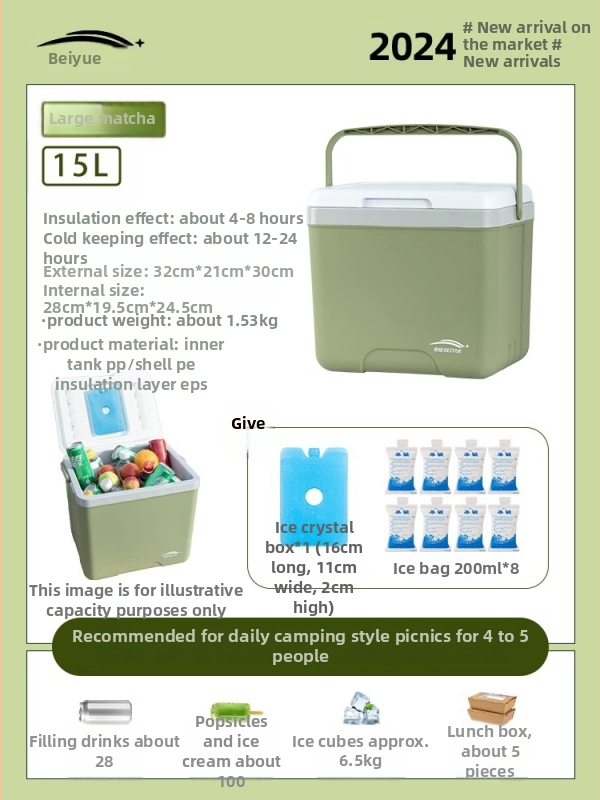 Beiyue izolovaný rybársky box, PE materiál, objem 12–20 L, prenosný