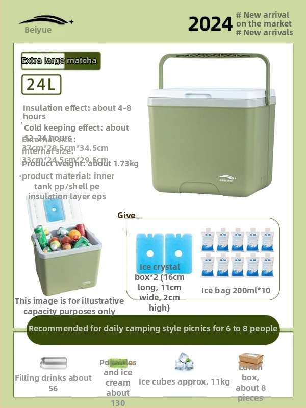 Beiyue izolovaný rybársky box, PE materiál, objem 12–20 L, prenosný