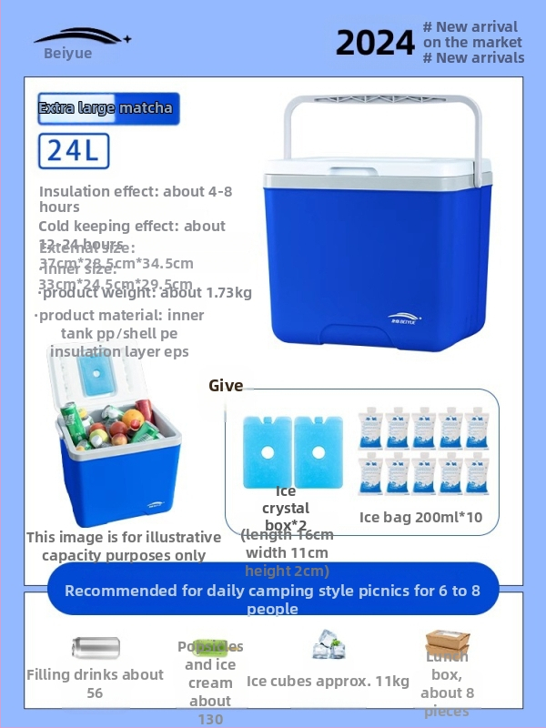 Beiyue izolovaný rybársky box, PE materiál, objem 12–20 L, prenosný