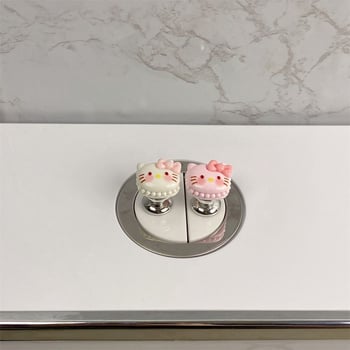 WC-tartozék – nyomógombos kialakítás hosszú körmökhöz – aranyos macskás dizájn