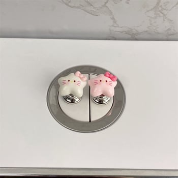 WC-tartozék – nyomógombos kialakítás hosszú körmökhöz – aranyos macskás dizájn