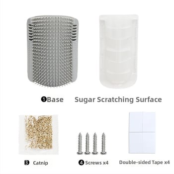 Catnip Corner Massage Tool για Γάτες – Πλαστικό Εργαλείο Γρατσουνίσματος, Αφαίρεση Τριχών και Ανακούφιση από Φαγούρα