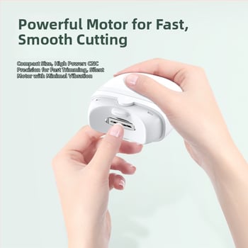 Електрически подстригвач за нокти Kaleson с автоматично подрязване и защита против щипане, ABS корпус, презареждаем, за обща употреба