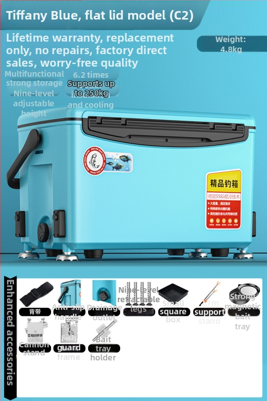 Rybárska krabica – ultra ľahká, viacúčelová, môže slúžiť ako sedadlo; Značka Day Axe, Kapacita 32-45, Materiál PP, Pôvod Zhejiang